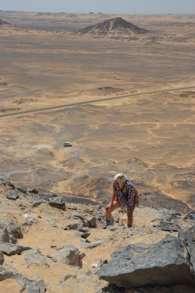 Climbing up a small mountain in the Black Desert was excruciatingly hot and difficult