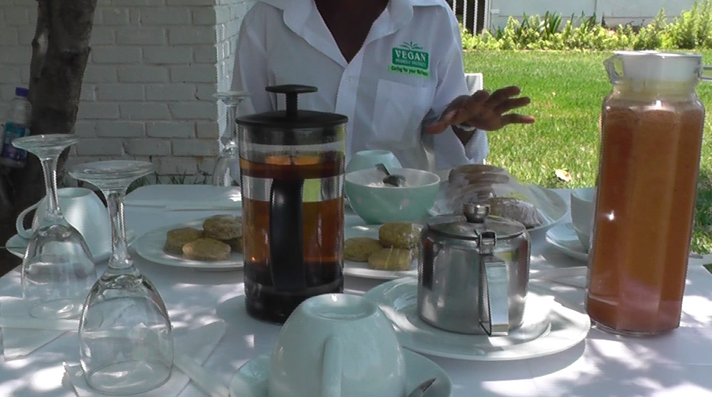 Tea and pies at Vegan Friendly Products / V Delights